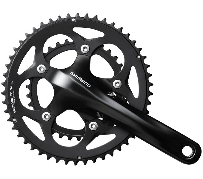 Shimano Kurbelgarnitur FC-RS400 10-fach 170 mm 50-34 Zähne Schwarz