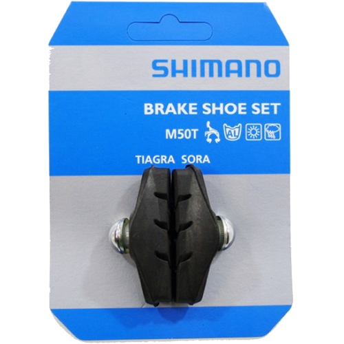 Shimano Teile Bremsschuhe M50T2 Seitenzug, L=50mm, Shimano, symm., für Alufelgen, Rennrad, schwarz, , Y8BC98100