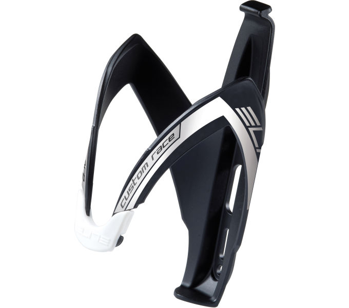 Elite Flaschenhalter Custom Race Schwarz/Weiß Matt, ohne Beschichtung