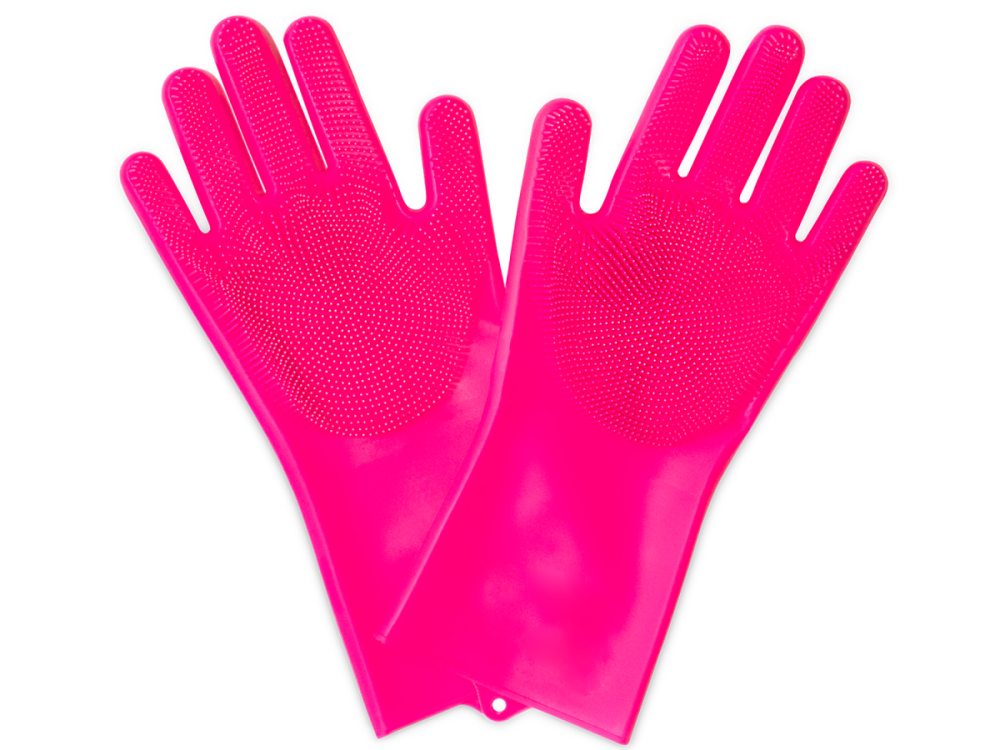 Muc Off Deep Scrubber Gloves, pink, L