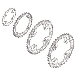 Shimano Kettenblatt, DEORE, 32-4, FC-M590, (32 Z.) (4-Arm) (9-fach), schwarz, (HstNr = Y1LD98080)