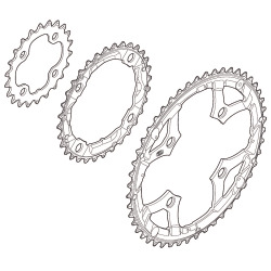 Shimano Kettenblatt, DEORE, 32-4, FC-M590, (32 Z.) (4-Arm) (9-fach), schwarz, (HstNr = Y1LD98080)